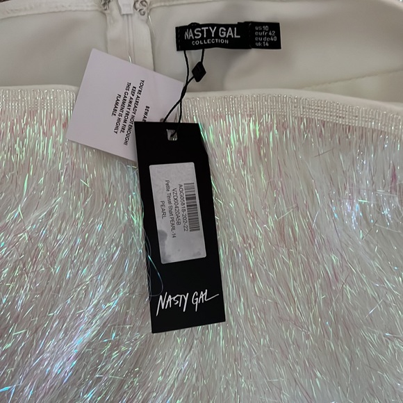 Nasty Gal Tinsel Fringe Shorts/Skirt - Picture 2 of 3